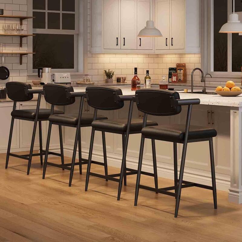 4 Pcs Counter Height Bar Stools Set for Kitchen Islands, Counter Bars