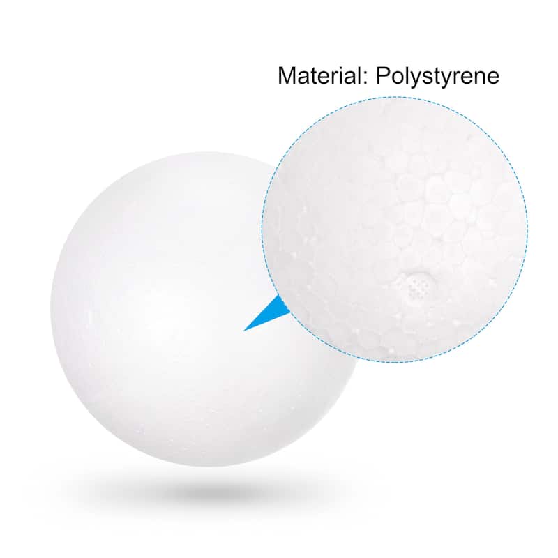 16Pcs 4" White Foam Balls Polystyrene Solid for Art and Decorations