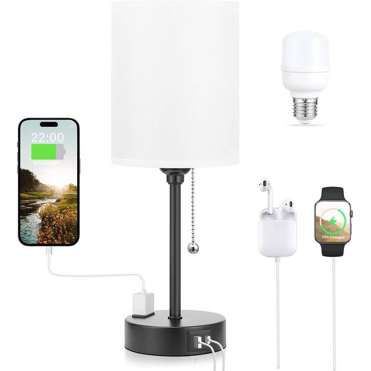 Small Bedside Table lamp for Bedroom - 3 Color Temperatures