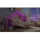 preview thumbnail 41 of 41, Rustic Wood Platform Bed with House-Shaped Headboard & Built-in LED