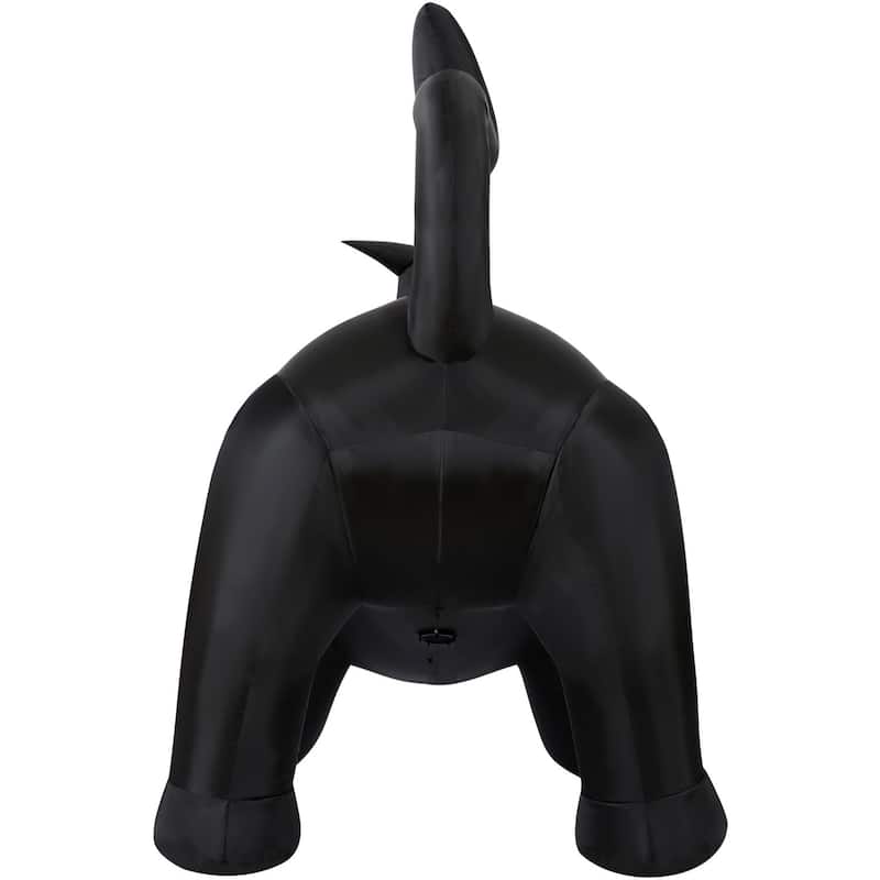 Haunted Hill Farm 6-ft. Wide Prelit Inflatable Black Cat with Witch Hat