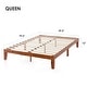 preview thumbnail 57 of 93, 12" Classic Solid Wood Platform Bed Frame