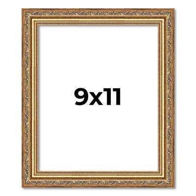 9x11 Frame Red Solid Wood Picture Frame Width 1.75 Inches | Interior Frame Depth 1 13/16 Inches