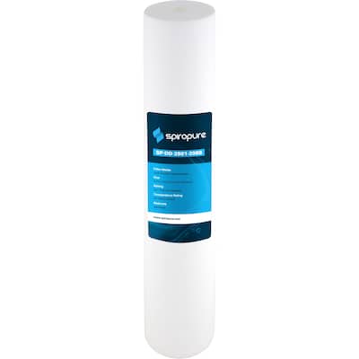 SpiroPure 20 x 4.5" Dual Gradient Polypropylene Water Filter, 1 Micron (6 Pack) - 1.94
