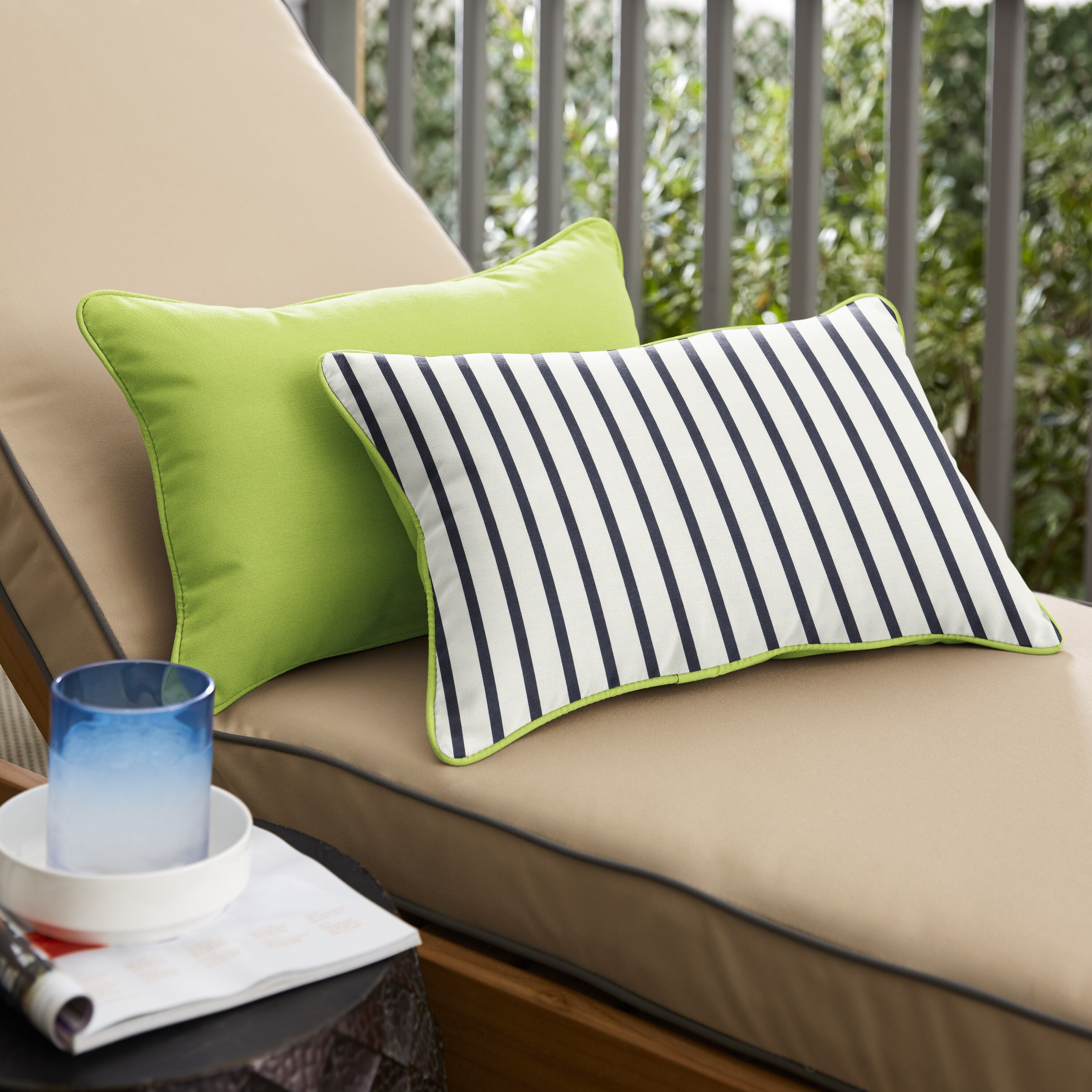 Sunbrella Indoor/Outdoor Two-Sided Lumbar Pillows, Set of 2, - Picture 7 of 25