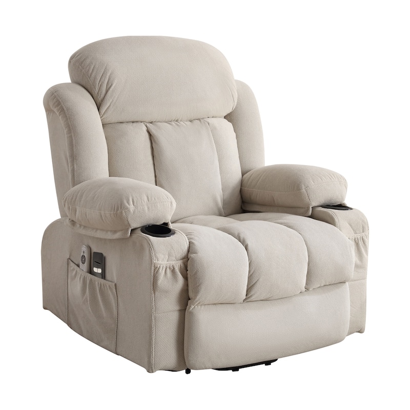Electric Recliner Chair with Massage, Heat, USB & Cup Holders