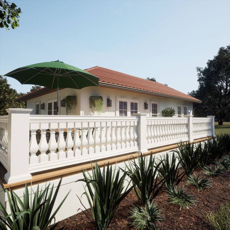 Fiberthane 700 Series Arcadian Baluster, Factory Primed