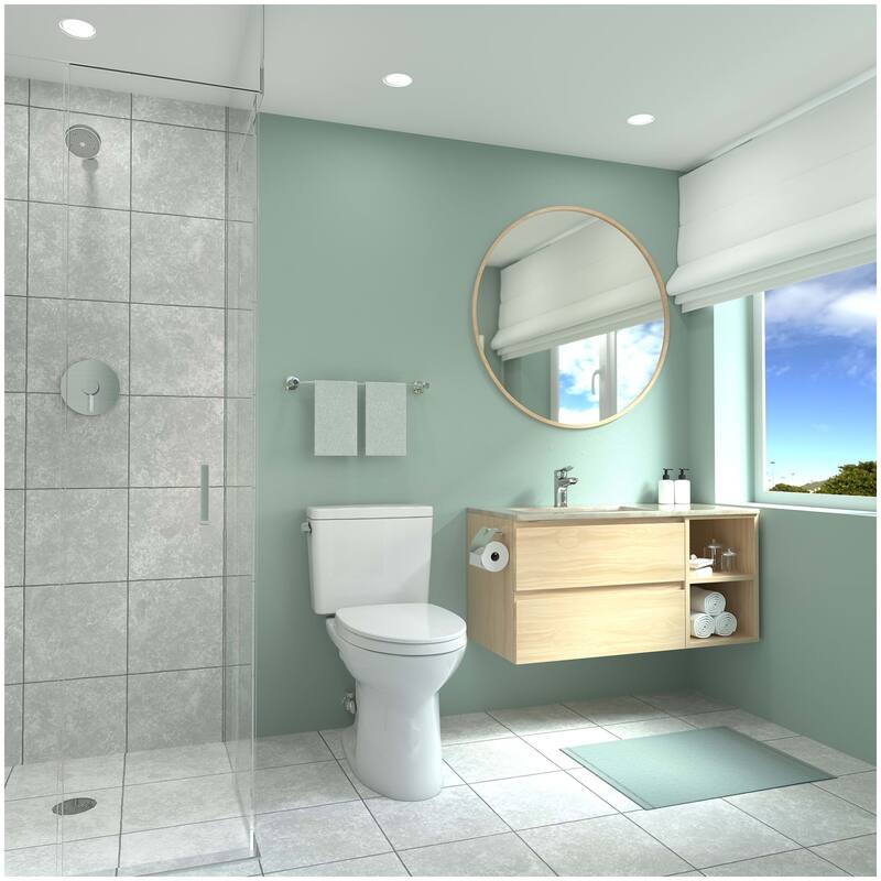 Toto CST776CEFG#01 Drake 1.28 GPF Two Piece Elongated Chair Height Toilet with Left Hand Lever