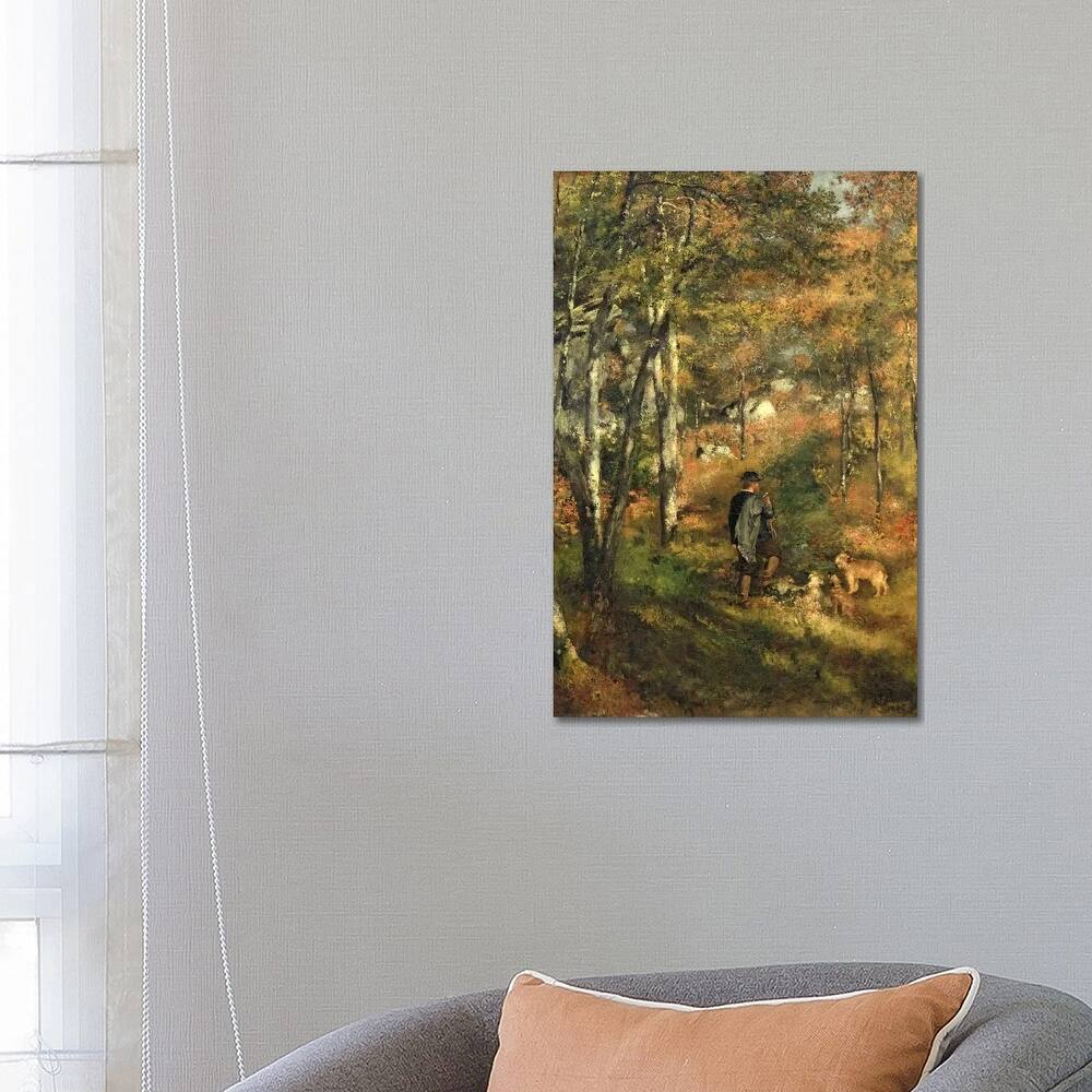 iCanvas "Jules Le Coeur in the Forest of Fontainebleau, 1866" by Pierre-Auguste Renoir Canvas Print