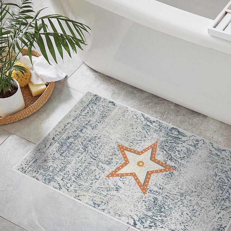 SussexHome Non-Skid Ultra-Thin Area Rugs for Laundry Room, Entryway, Bathroom and Kitchen - Washable Multipurpose Floor Mat