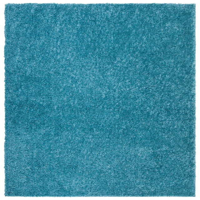 SAFAVIEH August Shag Solid 1.2-inch Thick Area Rug - 5'3" x 5'3" Square - Turquoise