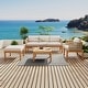 preview thumbnail 2 of 4, Outdoor 4-Piece Acacia Wood and Rope Patio Sofa Set