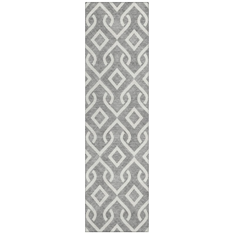Machine Washable Indoor/ Outdoor Chantille Scroll Trellis Rug