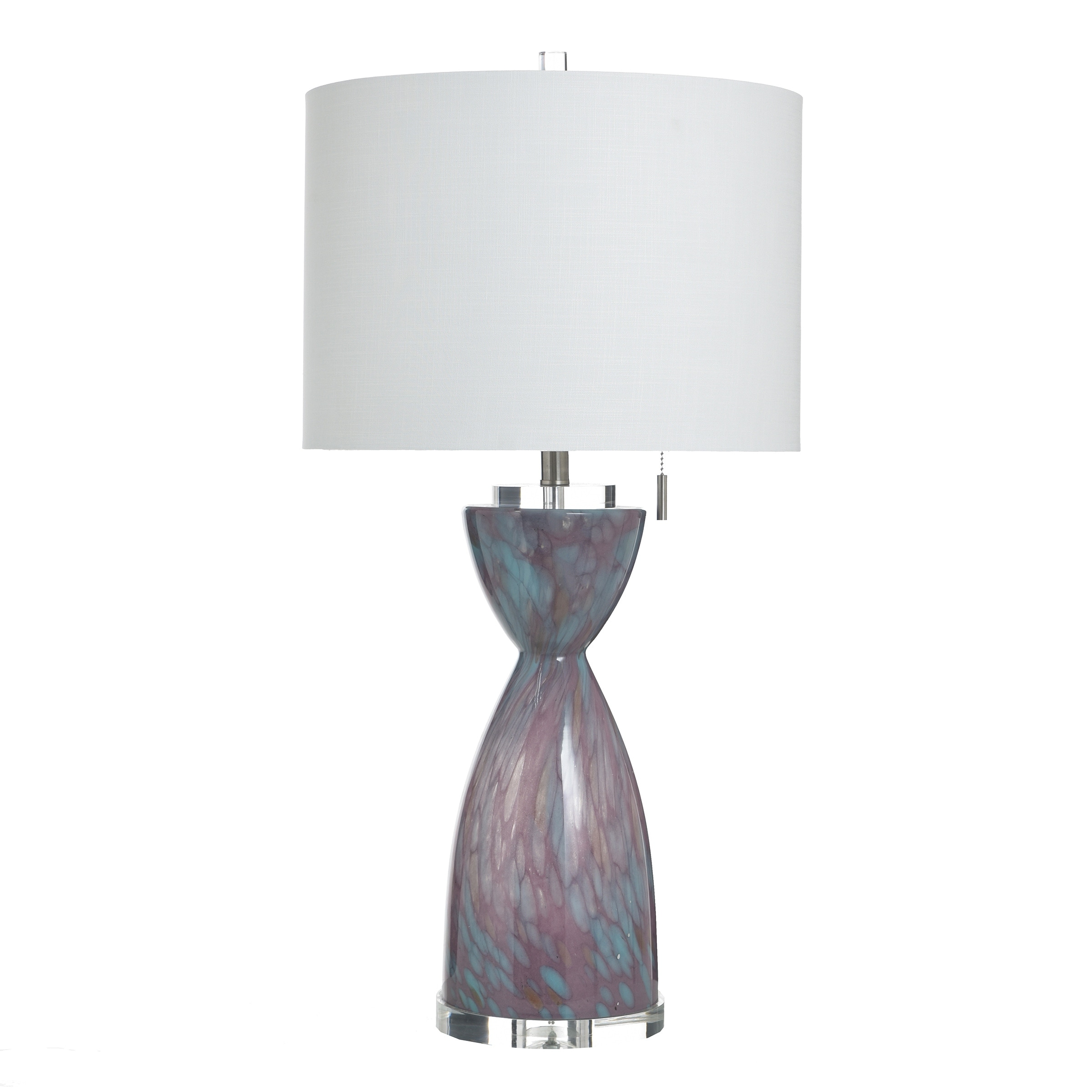 StyleCraft Glass Table Lamp - Bilzen - White Shade
