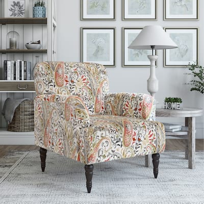 Copper Grove Desden Paisley Pattern Transitional Arm Chair