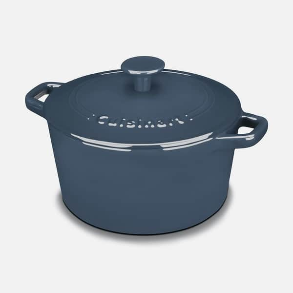 at Home Bistro 3-Quart Enameled Cast Iron Dutch Oven, Grey