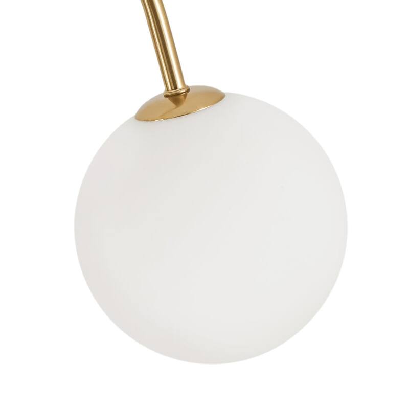Mid-Century Tiered Frosted Glass Globe Round Sputnik Chandelier