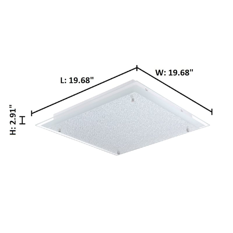 Eglo Priola LED Integrated Ceiling Light with Matte Nickel Finish