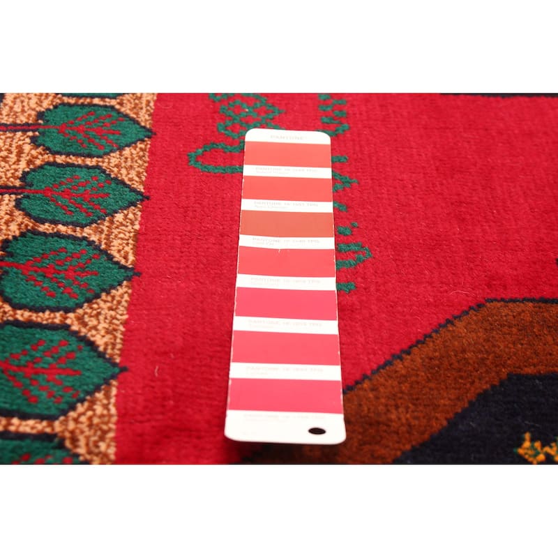ECARPETGALLERY Hand-knotted Teimani Red Wool Rug - 3'8 x 6'7