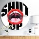 preview thumbnail 1 of 8, Designart 'Female Lips' Oversized Shabby Chic Wall CLock