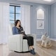 preview thumbnail 3 of 25, Evolur Holland Upholstered Plush Seating Glider Swivel