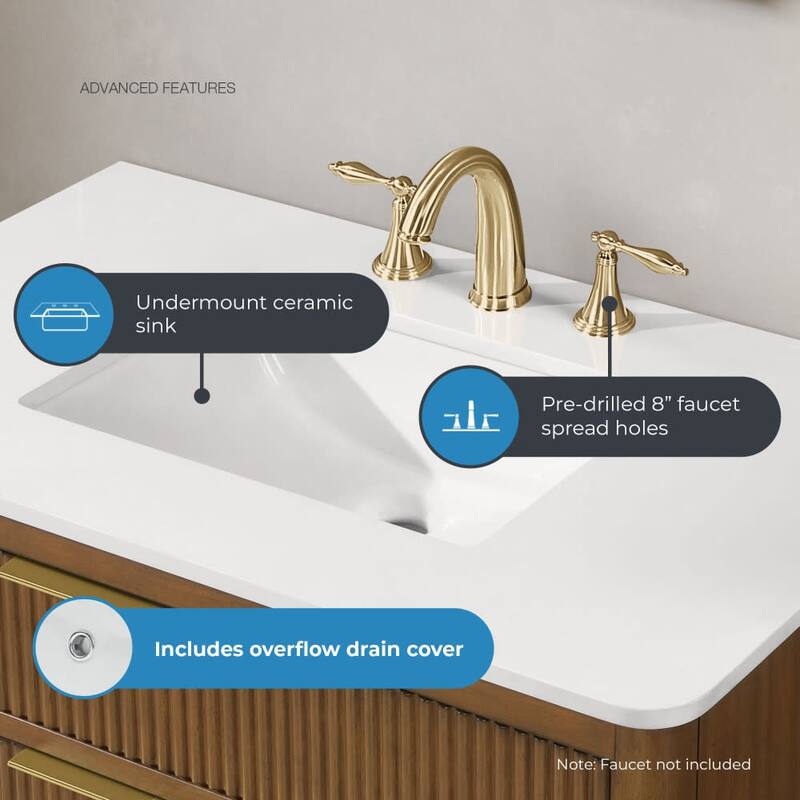 Ove Decors XANDER-36 Xander 36" Free Standing Single Basin Vanity Set