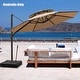 preview thumbnail 1 of 39, Pellebant 11.5 FT Double Top Patio Cantilever Umbrella, Base Not Included Tan