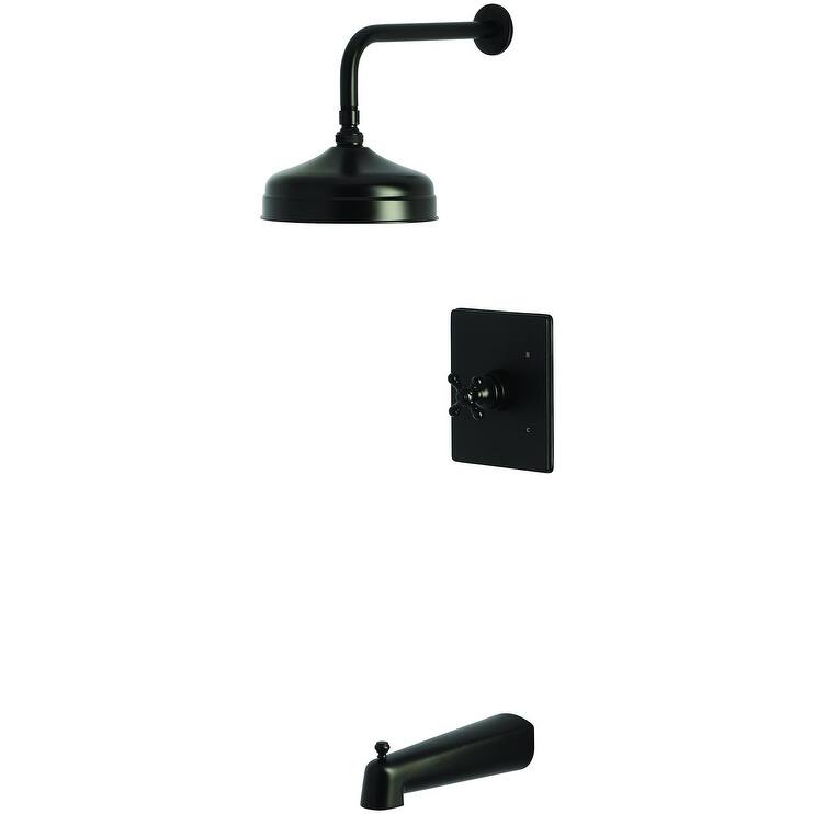 Kingston Brass KB634.BX Metropolitan Tub and Shower Trim Package with - Matte Black