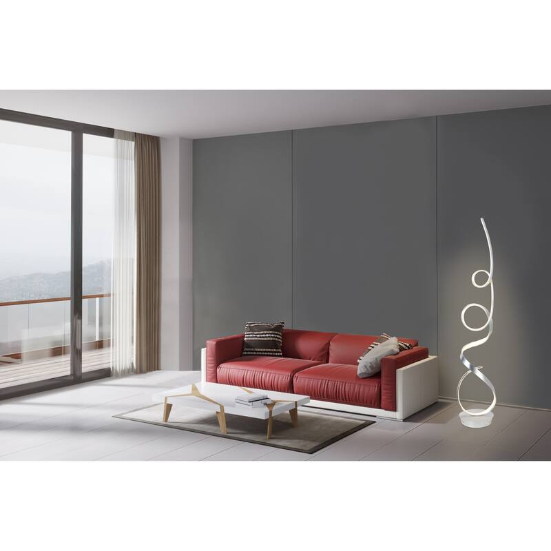 Unique Modern Integrated Anodize Aluminum LED Floor Lamp - 63.00