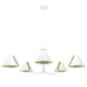 preview thumbnail 9 of 9, Hunter Grove Isle 5-Light Chandelier, Dining Room, Entry, Mid-Century Modern, Geometric