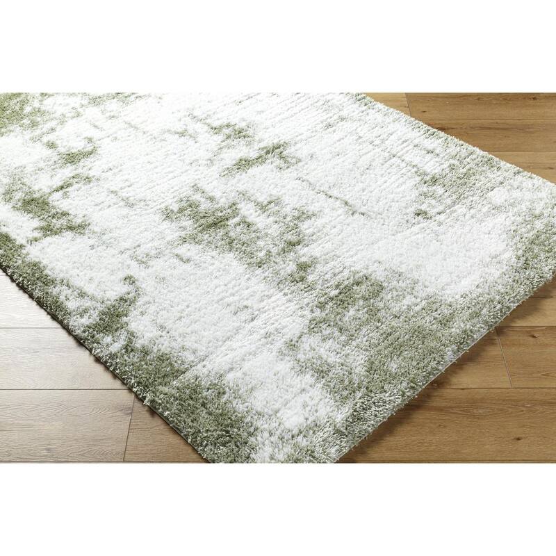 Livabliss Casual Cloudy Shag Abstract Area Rug