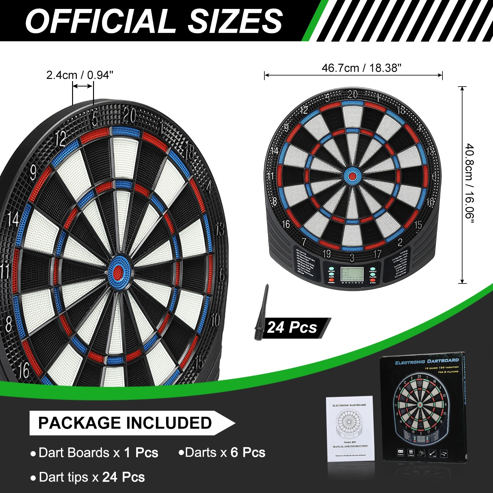 Electric DARTS BOARD 18インチ Electronic-Soft-Tip-Dart-Board