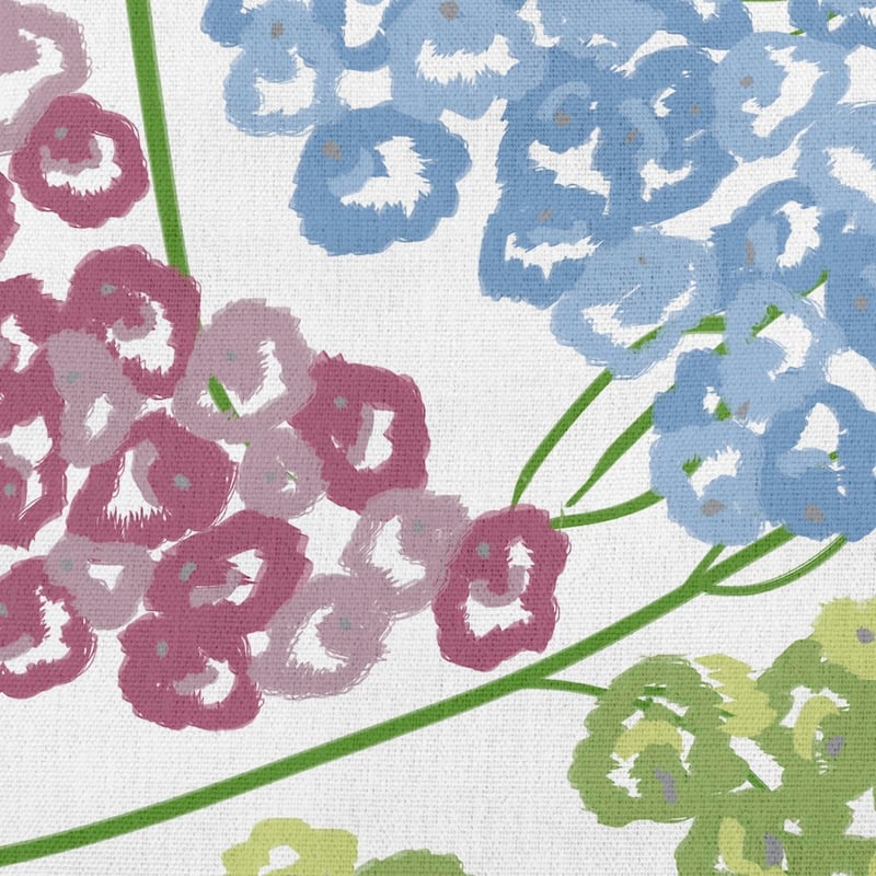 Hydrangeas Floral Print 16-inch Throw Pillow