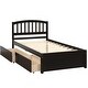 preview thumbnail 8 of 8, Twin Platform Storage Bed Wood Bed Frame With Two Drawers And Headboard