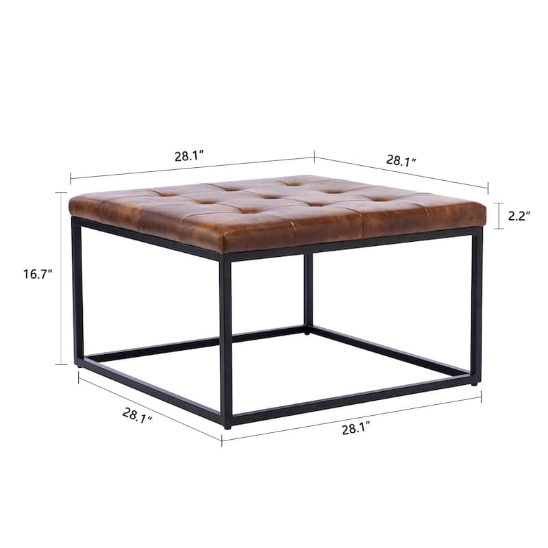 Square Ottoman Coffee Table 28"L x 28"D x 17"H
