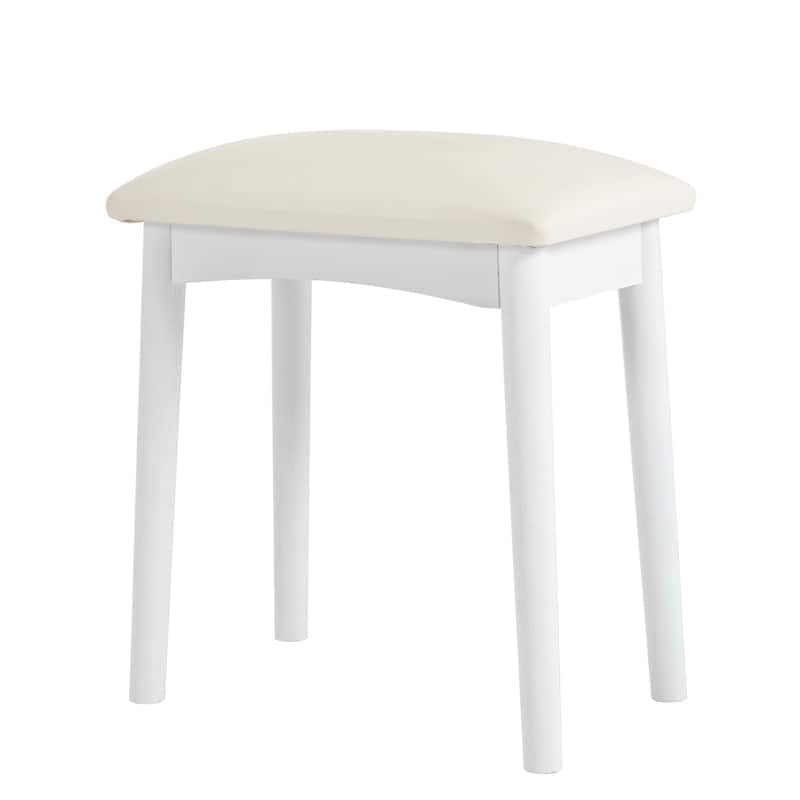 Corner Makeup Vanity Desk With Mirror & LED Lights