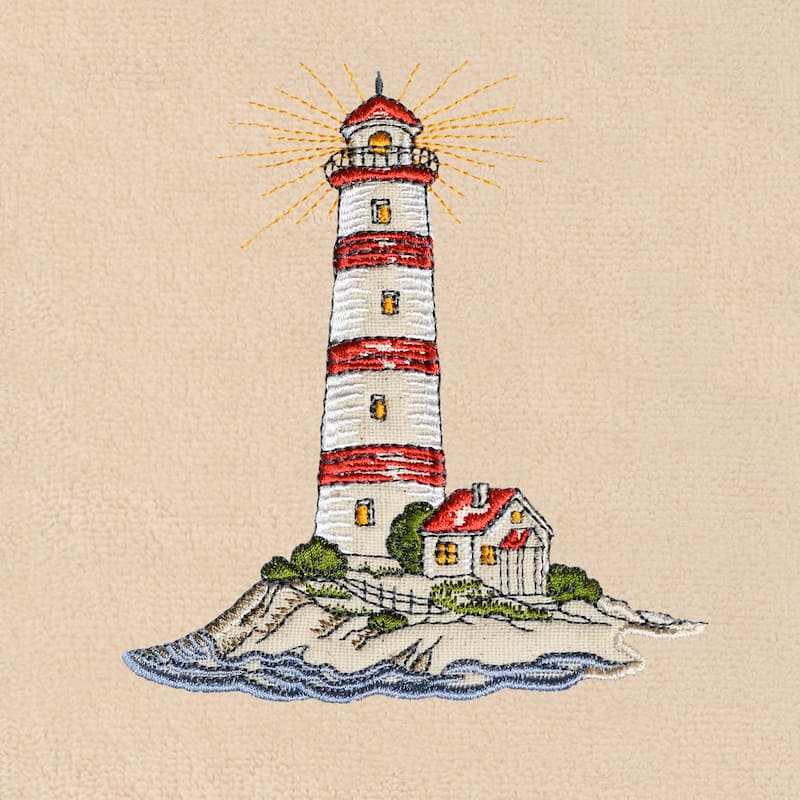 Authentic Hotel and Spa Summer Lighthouse Hand Towels (Set of 2)
