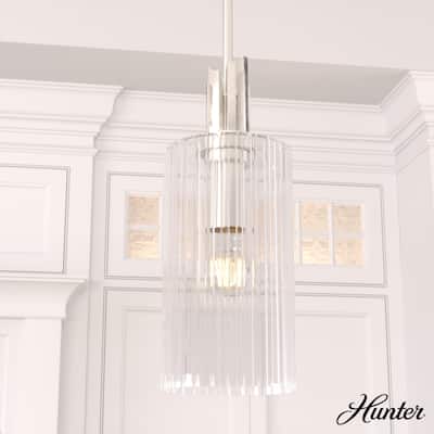 Hunter Gatz 1-Light Pendant - Kitchen Island, Dining Room, Entry - Glam, Contemporary, Transitional