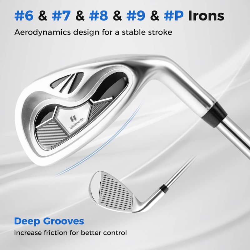 Men's Complete Golf Clubs Package Set 10 Pieces Includes Alloy Driver - See Details