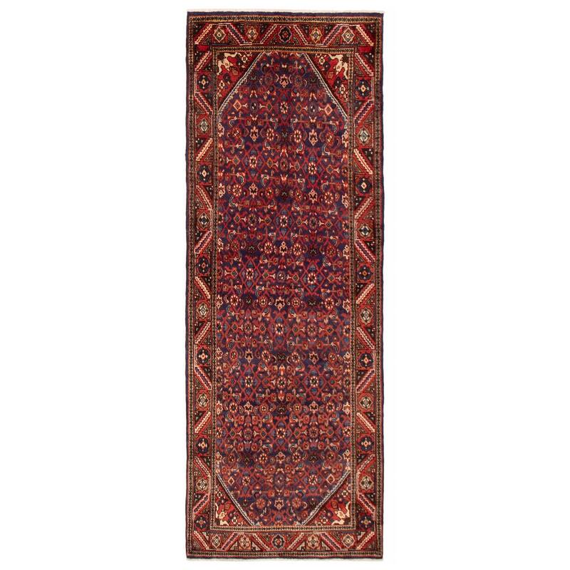 ECARPETGALLERY Hand-knotted Andelz Navy Wool Rug - 3'5 x 9'9 - Dark Navy - 3'5 x 9'9