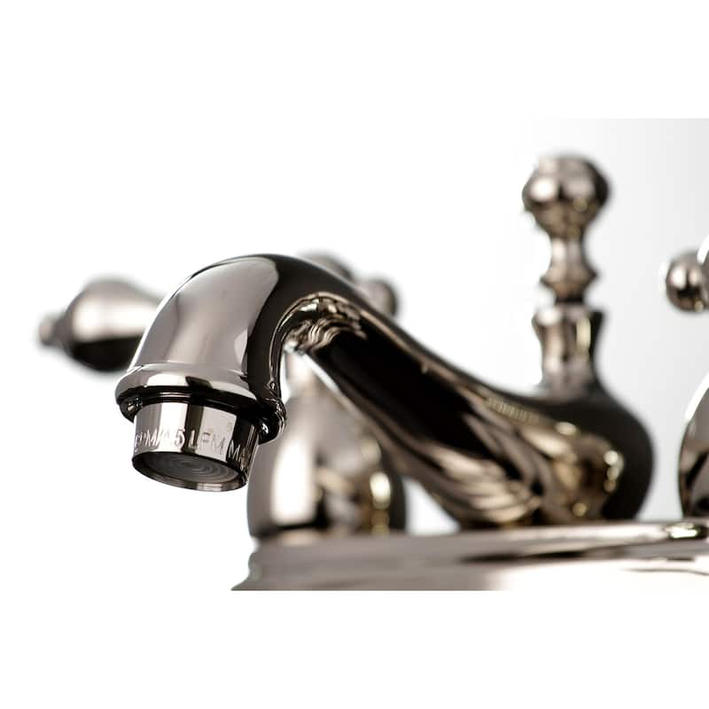 Restoration Two-Handle 3-Hole Deck Mount 4 in. Centerset Bathroom Faucet