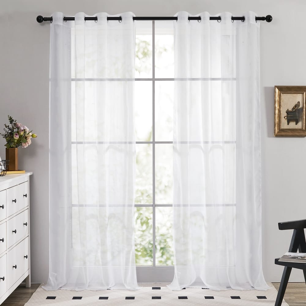 Grommet Sheer Curtain for Living Room 2 Panels