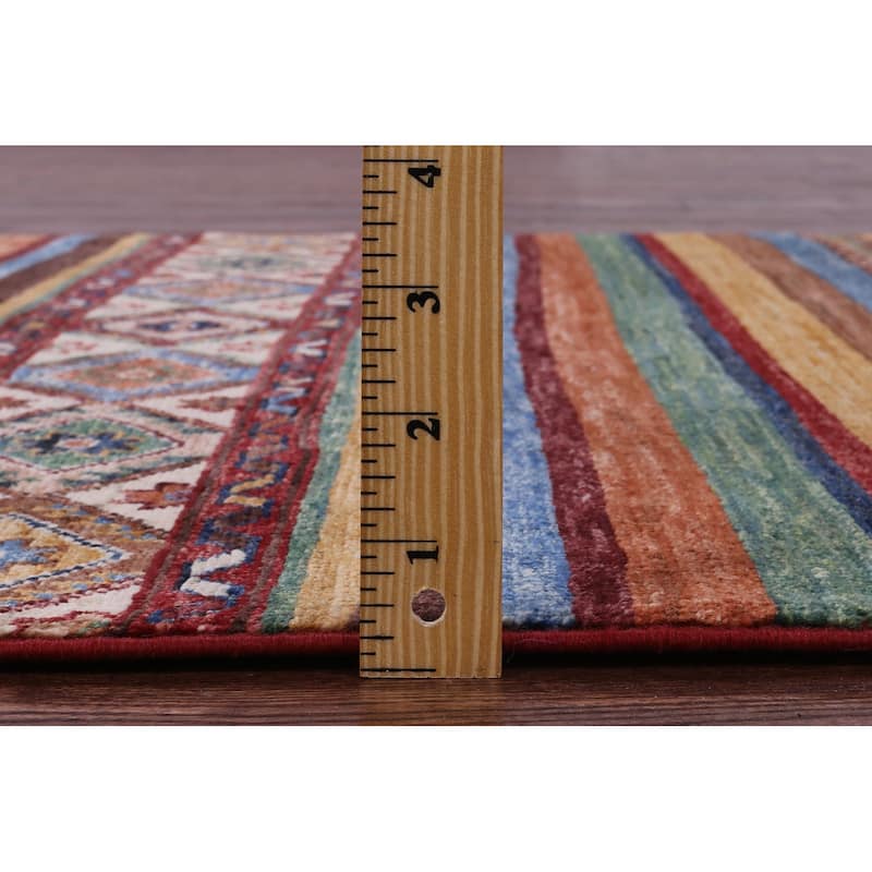 Golden Nile Khorjin Persian Gabbeh Handmade Wool Rug - 3' 2" X 4' 9"