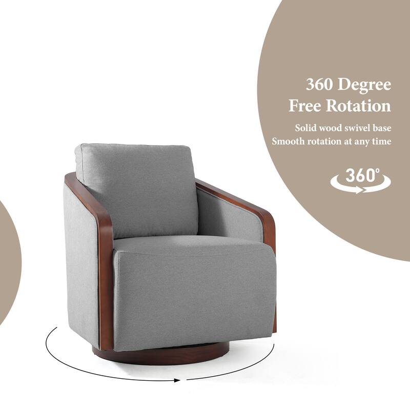 Modern Upholstered Swivel Accent Chair
