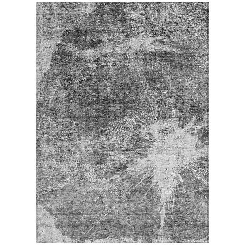 HomeRoots Abstract Transitional Rectangle Outdoor Rug