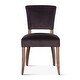 preview thumbnail 1 of 2, Portia Upholstered Side Chairs, Set of 2 Dark Grey/Whitewashed
