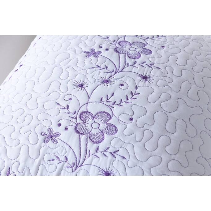 MarCielo 2 Pack Pillow Shams Throw Pillow Covers Euro Sham Embroidery