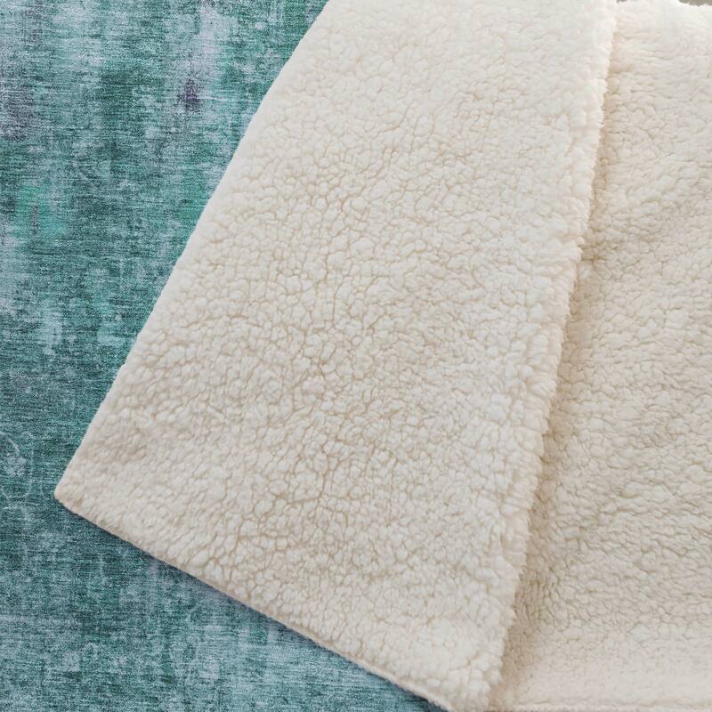 Premium Machine Washable Modern Abstract Sherpa Throw Blanket