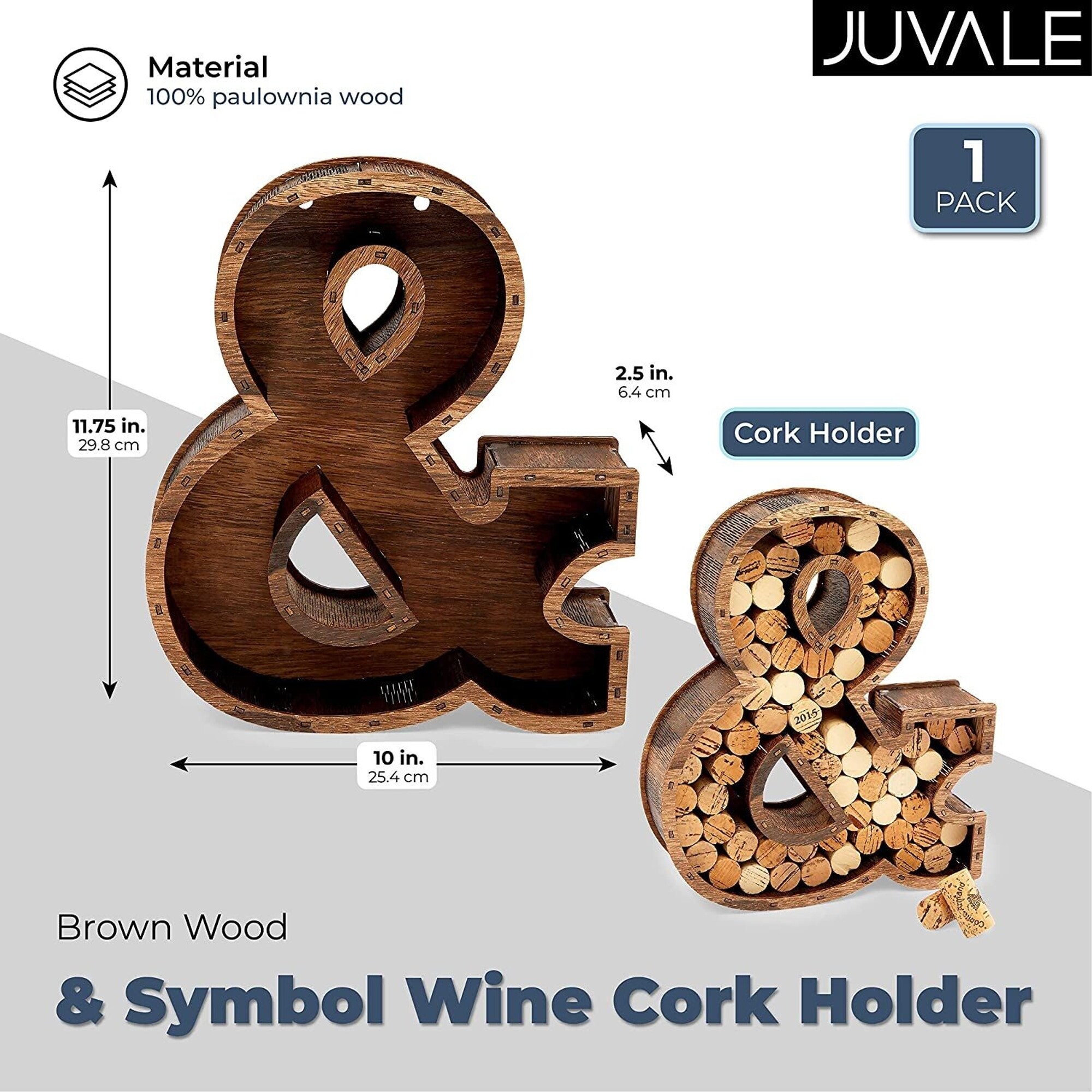 Wine Cork Holder Ampersand Monogram Wall Mount 10 x 2.5 x 11.75 In On Sale Bed Bath Beyond 36225016