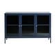 preview thumbnail 5 of 27, Rye Studio Brianne Modern Metal & Glass 3-Door Sideboard